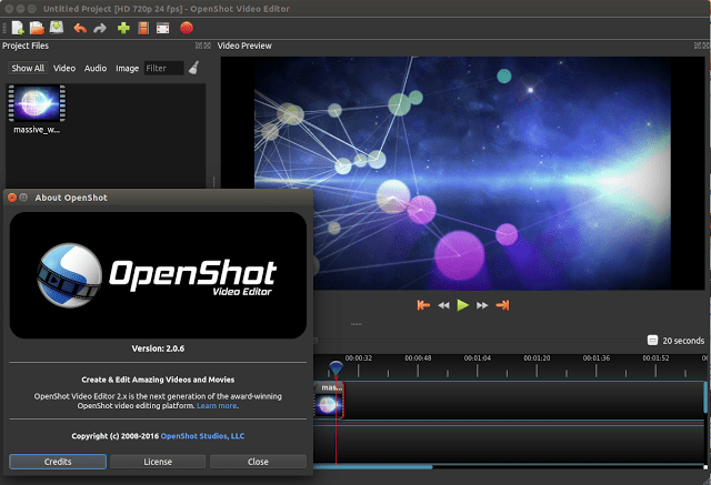Screenshot of OpenShot1