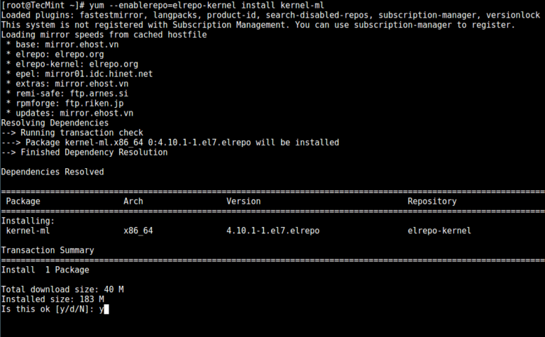 Centos запретить обновление ядра