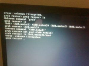 Error unknown filesystem grub rescue при установке windows 10