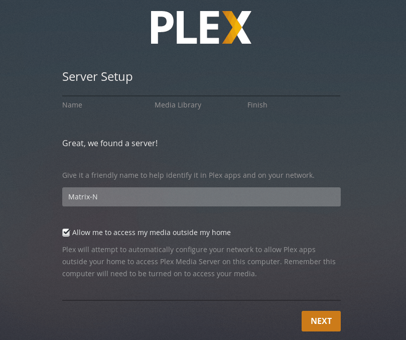 Настройка Plex в качестве медиа-сервера.