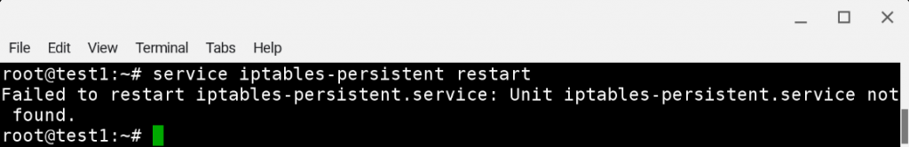 Debian 9: неудачный перезапуска службы iptables-persistent